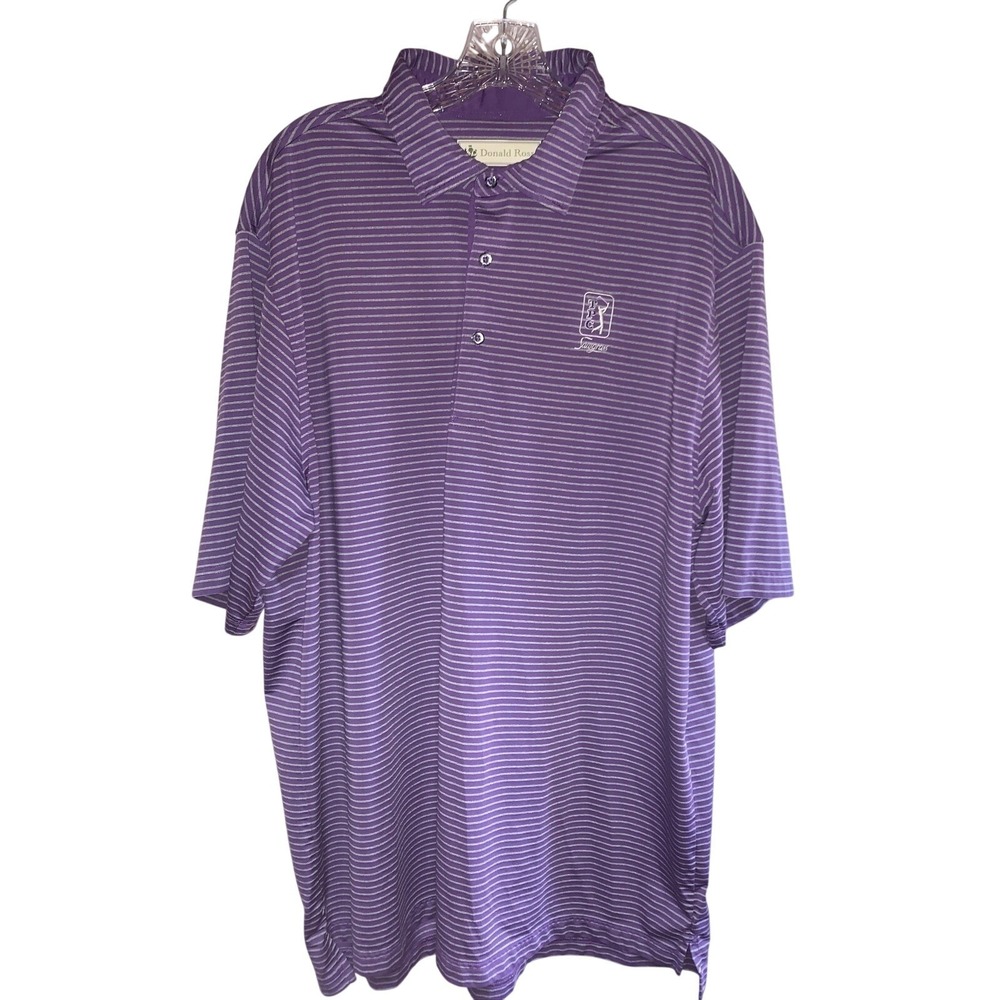 TPC Sawgrass Donald Ross Men XL‎ Polo Purple Short Sleeve Shirt